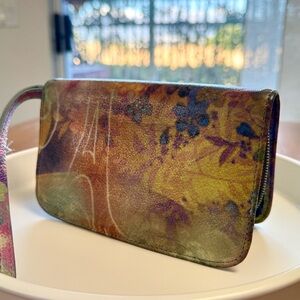 Hobo leather floral wallet/wristlet